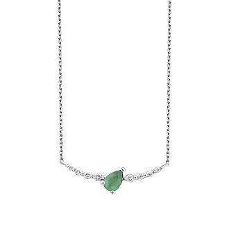 1.94 Karat Pırlanta Damla Zümrüt Set - 2