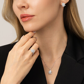 1.28 Karat Pırlanta Baget Set - 5