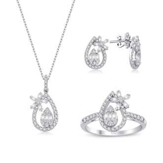 1.47 Karat Pırlanta Baget Set