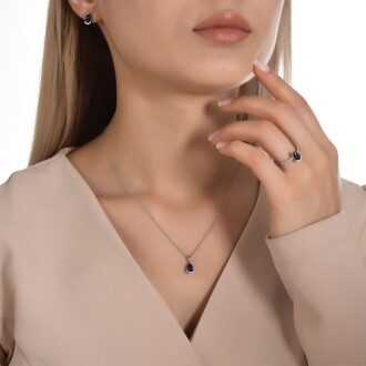 3.09 Karat Pırlanta Safir Set - 2