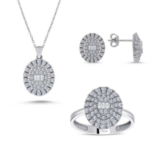 Altın Taşlı Baget Set