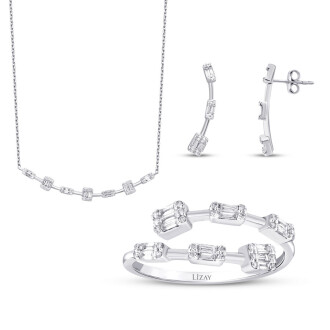 0.81 Karat Pırlanta Baget Set