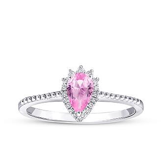 2.07 Karat Pırlanta Pembe Safir Set - 4