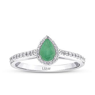 3.27 Karat Pırlanta Damla Zümrüt Set - 2