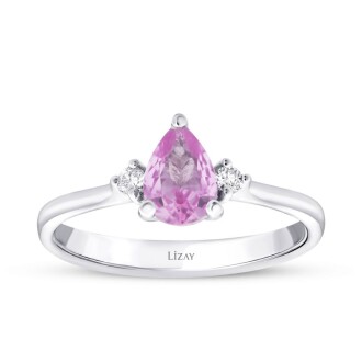 5.34 Karat Pırlanta Pink Safir Set - 3