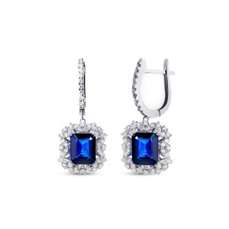14.60 Karat Pırlanta Baget Safir Set - 4