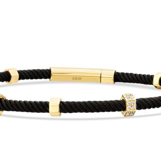 Altın Altıgen Taşlı Erkek Bileklik - 2