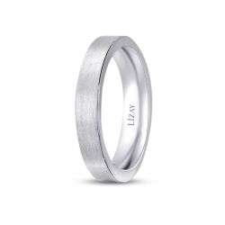 Altın Beyaz Düz Alyans - 2