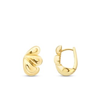 Altın Çiçek Şekilli Küpe - 1