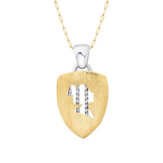 Altın Çift Taraflı Kafes Kolye - 4