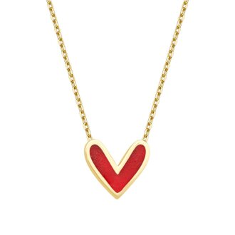 Altın Çift Taraflı Kalp Kolye - 3