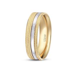 Altın Desenli Alyans - 2