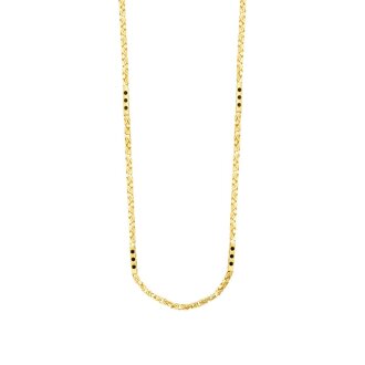 Altın Erkek Siyah Motifli Kral Zincir - 1