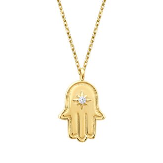 Altın Fatma Ana Eli Kolye - 2