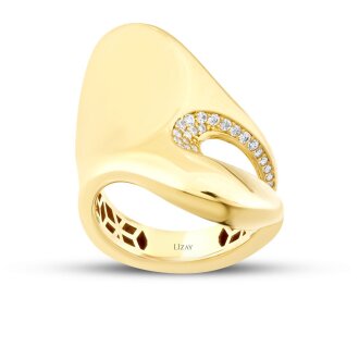 Altın Geometrik Trend Yüzük - 1