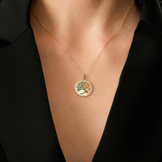 Altın Hayat Ağacı Kolye - 3