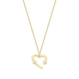 Altın Kalp Trend Kolye - 1