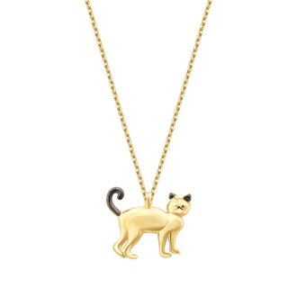 Altın Kedi Trend Kolye - 1