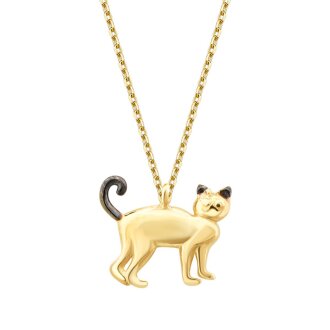 Altın Kedi Trend Kolye - 2