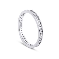 Altın Klasik Beyaz Tamtur Yüzük - 2