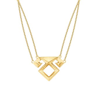 Altın Koçboynuzu Motifli Trend Kolye - 2