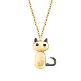 Altın Kuyruklu Kedi Kolye - 2