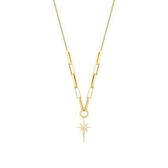 Altın Kuzey Yıldızı Ataç Kolye - 1