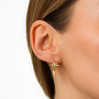 Altın Kuzey Yıldızı Küpe - 3