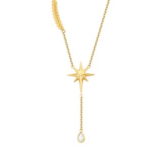 Altın Kuzey Yıldızı Trend Kolye - 2