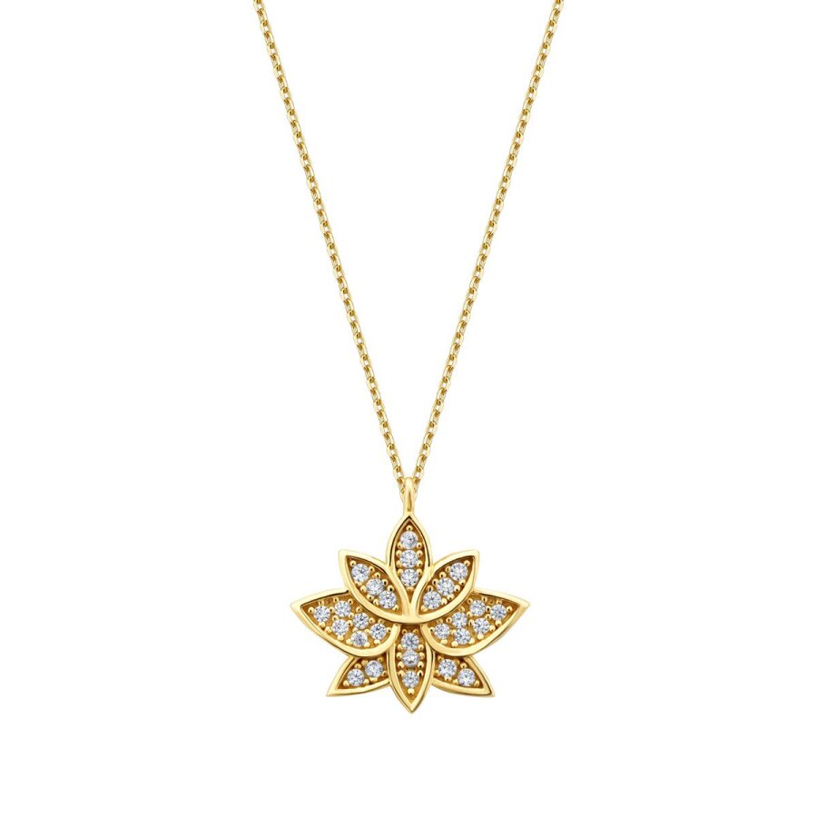 Altın Lotus Trend Kolye