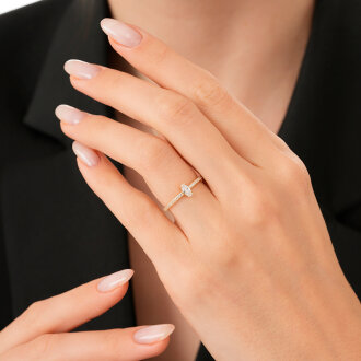 Altın Markiz Tektaş Yüzük - 3