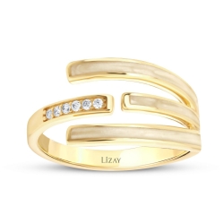 Altın Mineli Sarmal Yüzük - 1