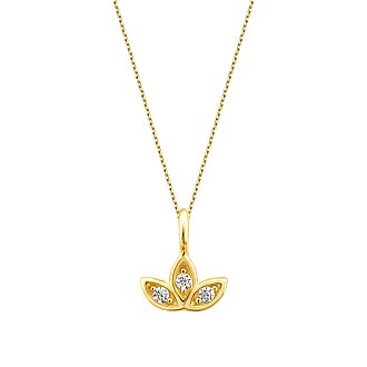 Altın Minimal Lotus Kolye - 1
