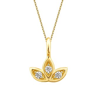Altın Minimal Lotus Kolye - 2