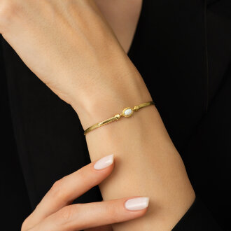 Altın Opal Taşlı Bileklik - 3