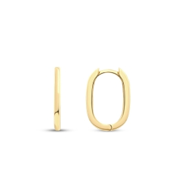 Altın Oval İnce Küpe - 1