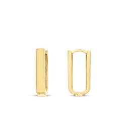 Altın Oval Küpe - 1