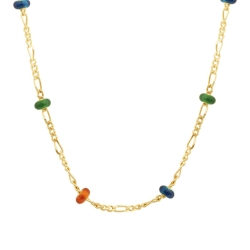 Altın Renkli Mineli Zincir - 2