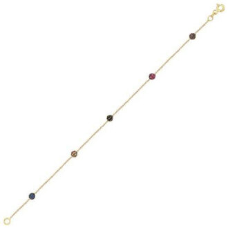 Altın Renkli Taşlı Top Bileklik - Lizay Pırlanta