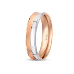 Altın Rose Beyaz Alyans - 2