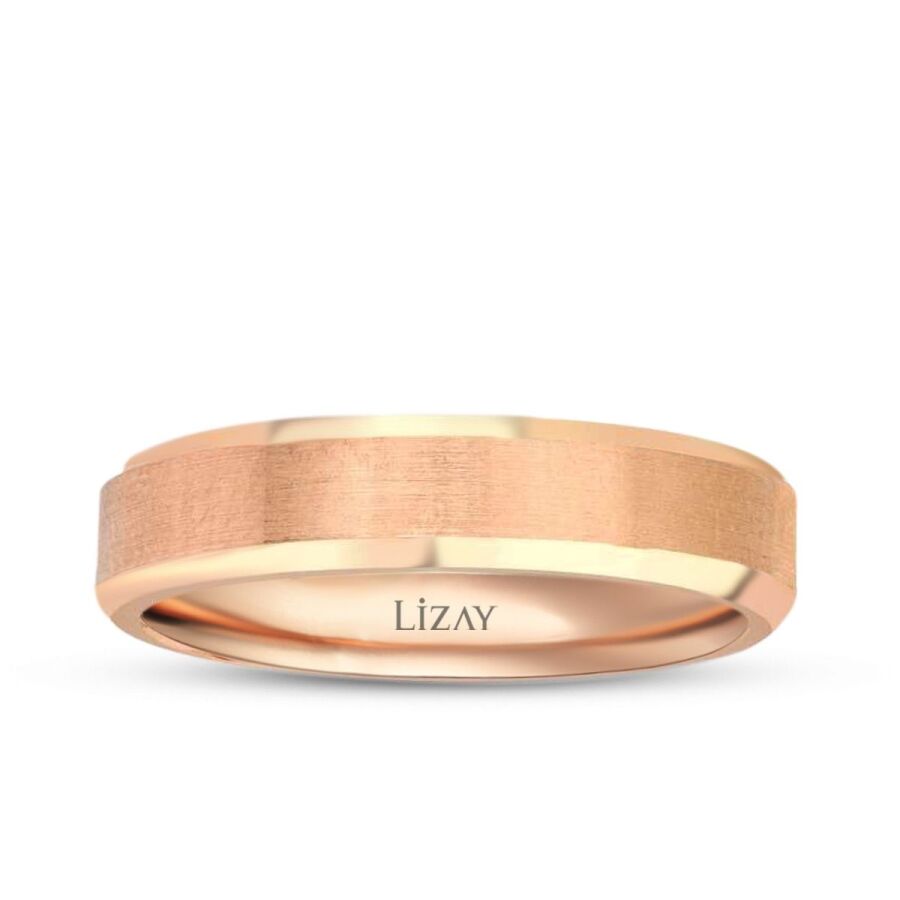 Altın Rose Modern Klasik Alyans