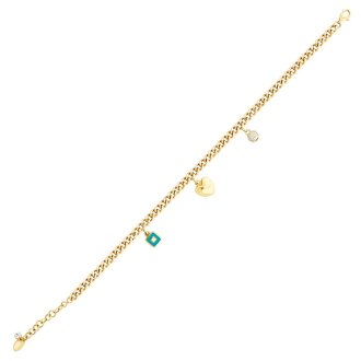 Altın Sallantılı Zincir Bileklik - 1