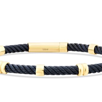 Altın Sarmal Detaylı Erkek Bileklik - 2