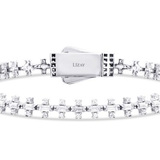 Altın Sıra Taşlı Baget Bileklik - 2