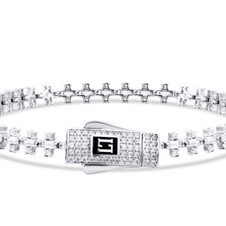 Altın Sıra Taşlı Baget Bileklik - 4