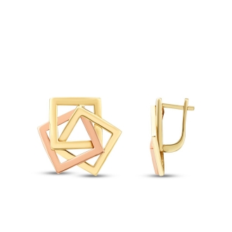 Altın Tasarım Küpe - Lizay Pırlanta