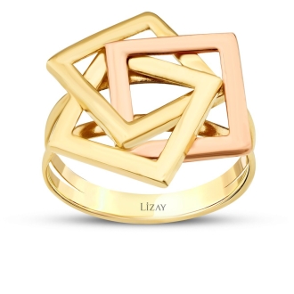 Altın Tasarım Yüzük - Lizay Pırlanta