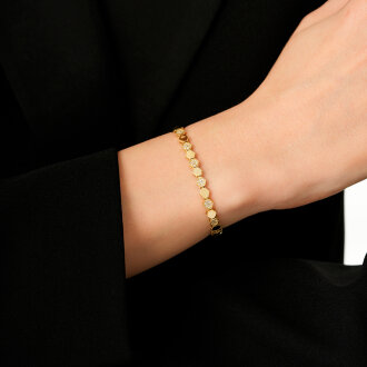 Altın Taşlı Arı Petek Bileklik - 3