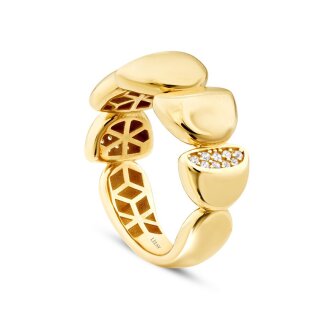 Altın Taşlı Bombeli Trend Yüzük - 2