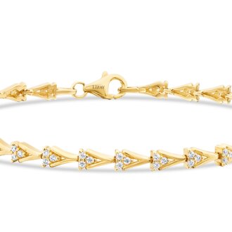 Altın Taşlı Geometrik V Bileklik - 2